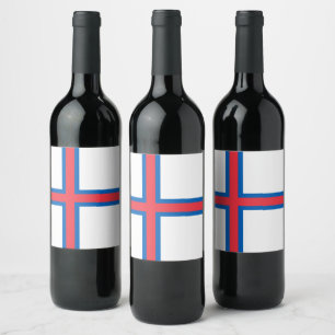 Rótulo De Garrafa De Cerveja Bandeira das Ilhas Faroé