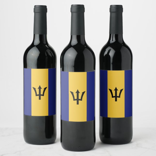 Rótulo De Garrafa De Cerveja bandeira de Barbados (Garrafas)