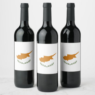 Rótulo De Garrafa De Cerveja Bandeira de Chipre