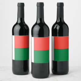 Rótulo De Garrafa De Cerveja bandeira de Madagáscar