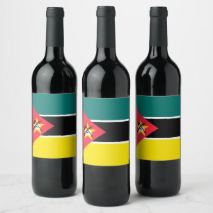 Rótulo De Garrafa De Cerveja Bandeira de Moçambique