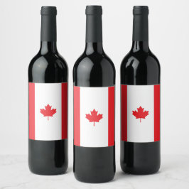Rótulo De Garrafa De Cerveja Bandeira do Canadá