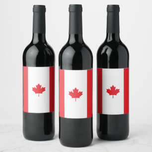 Rótulo De Garrafa De Cerveja Bandeira do Canadá