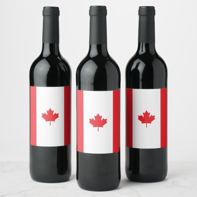 Rótulo De Garrafa De Cerveja Bandeira do Canadá (Garrafas)