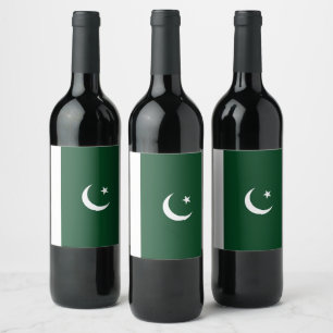 Rótulo De Garrafa De Cerveja bandeira do Paquistão