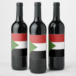 Rótulo De Garrafa De Cerveja Bandeira do Sudão