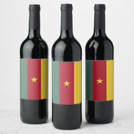 Rótulo De Garrafa De Cerveja Bandeira dos Camarões