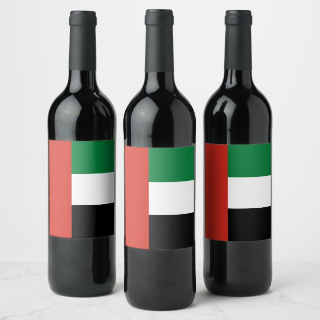 Rótulo De Garrafa De Cerveja bandeira dos Emirados Árabes Unidos (Garrafas)