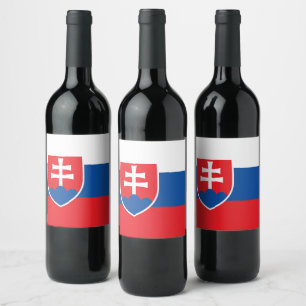 Rótulo De Garrafa De Cerveja Bandeira Eslováquia