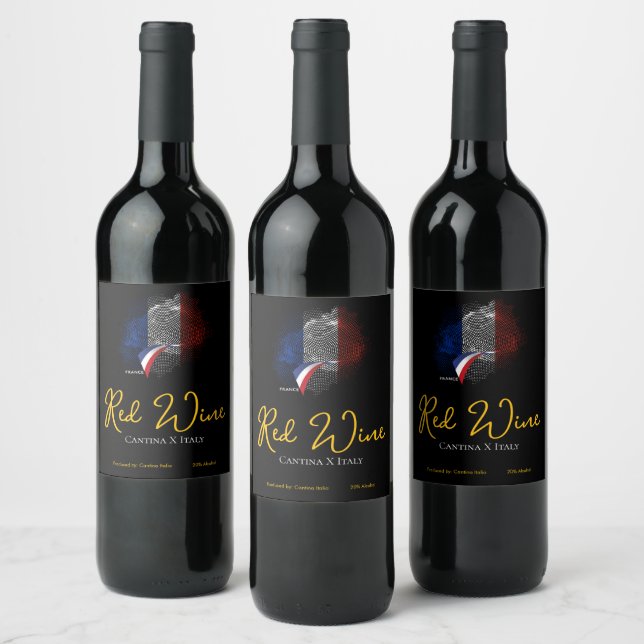 Rótulo De Garrafa De Cerveja bandeira francesa (Garrafas)