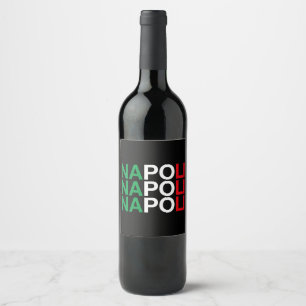 Rótulo De Garrafa De Cerveja Bandeira italiana NAPOLI