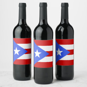 Rótulo De Garrafa De Cerveja bandeira Porto Rico