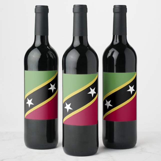 Rótulo De Garrafa De Cerveja bandeira santo Kitts e Nevis (Garrafas)