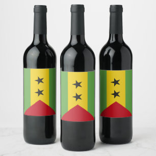 Rótulo De Garrafa De Cerveja bandeira São Tomé e Príncipe