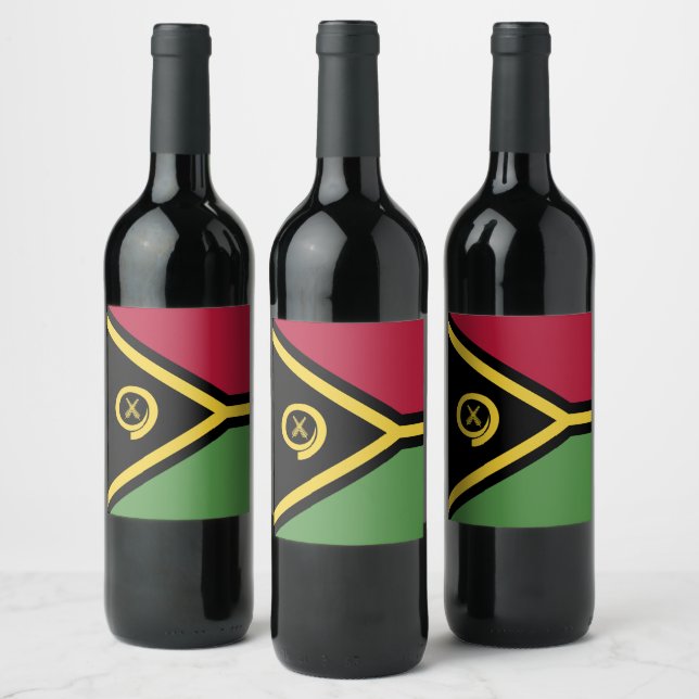 Rótulo De Garrafa De Cerveja Bandeira Vanuatu (Garrafas)