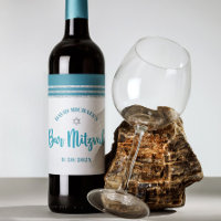 Bar Mitzvah Modern Teal Silver Tallit Script Negri