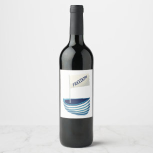 Rótulo De Garrafa De Cerveja Barco da Liberdade Náutica