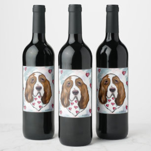 RÓTULO DE GARRAFA DE CERVEJA BASSET HOUND