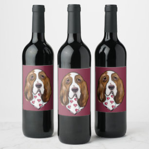 RÓTULO DE GARRAFA DE CERVEJA BASSET HOUND