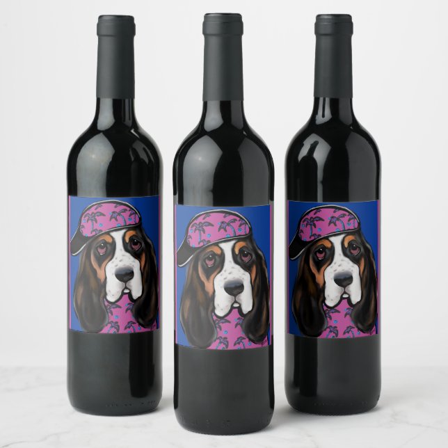 Rótulo De Garrafa De Cerveja Basset Hound (Garrafas)