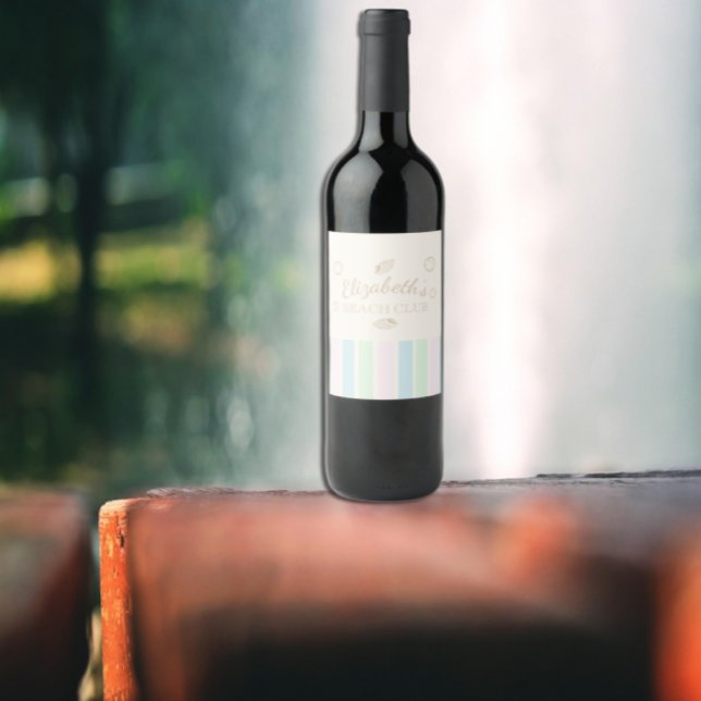 Rótulo De Garrafa De Cerveja Beach Club Birthday (Criador carregado)