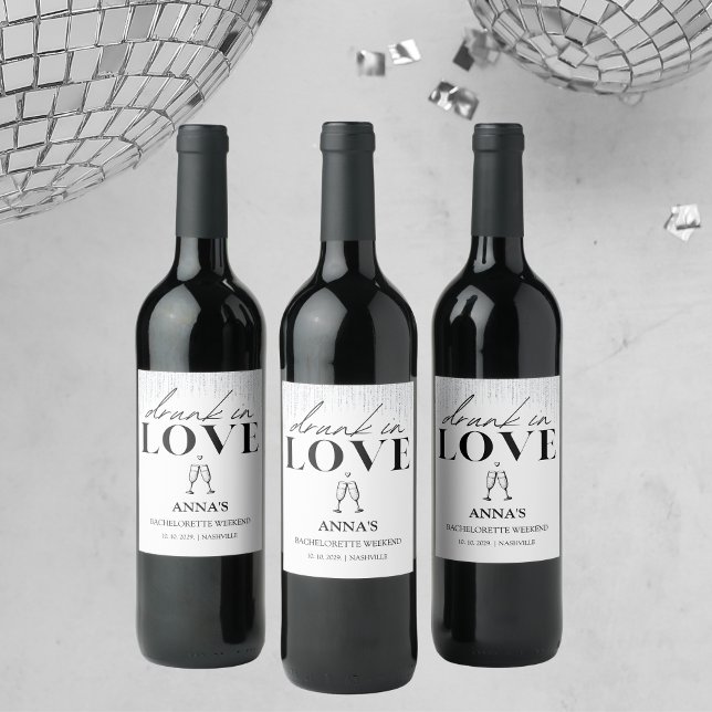 Rótulo De Garrafa De Cerveja Bêbada de Amor Lantejoulas Despedida de Solteira (Criador carregado)