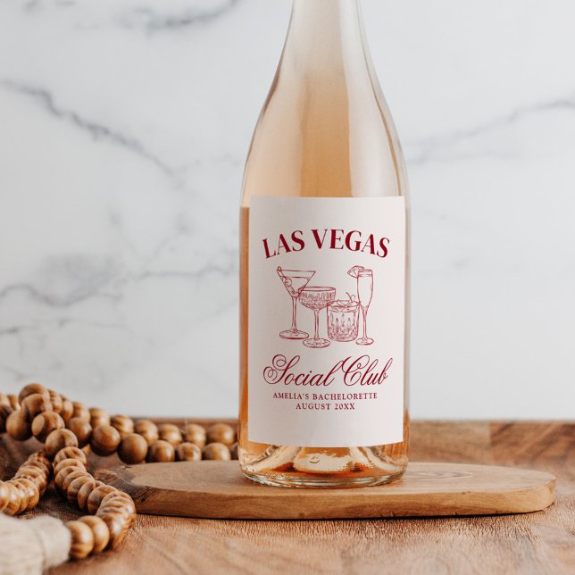 Rótulo De Garrafa De Cerveja Bebado No Amor Cocktails Bachelorette Social Club (Criador carregado)