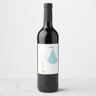 Rótulo De Garrafa De Cerveja Bebê da cegonha