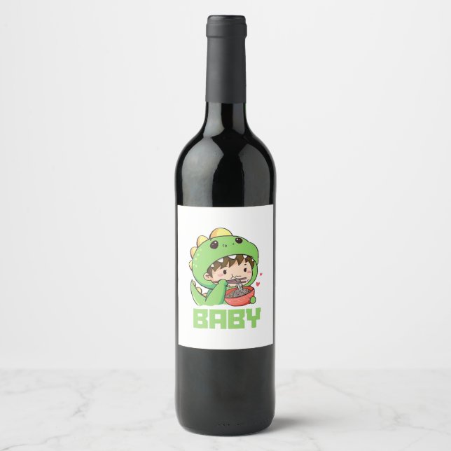 Rótulo De Garrafa De Cerveja bebê godzilla (Frente)