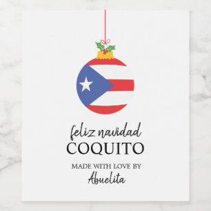 Rótulo De Garrafa De Cerveja Bebida de Natal Tropical de Coquito Coquito