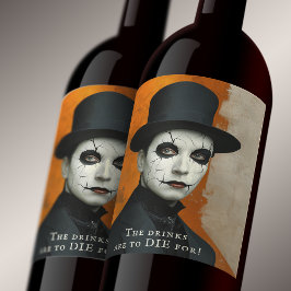 Rótulo De Garrafa De Cerveja Bebidas engraçadas de Halloween gótico para morrer