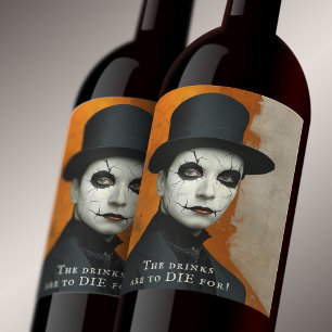 Rótulo De Garrafa De Cerveja Bebidas engraçadas de Halloween gótico para morrer