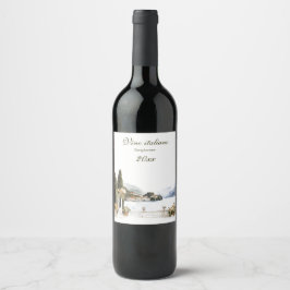 Rótulo De Garrafa De Cerveja Bela Vista do Lago Como Italiano