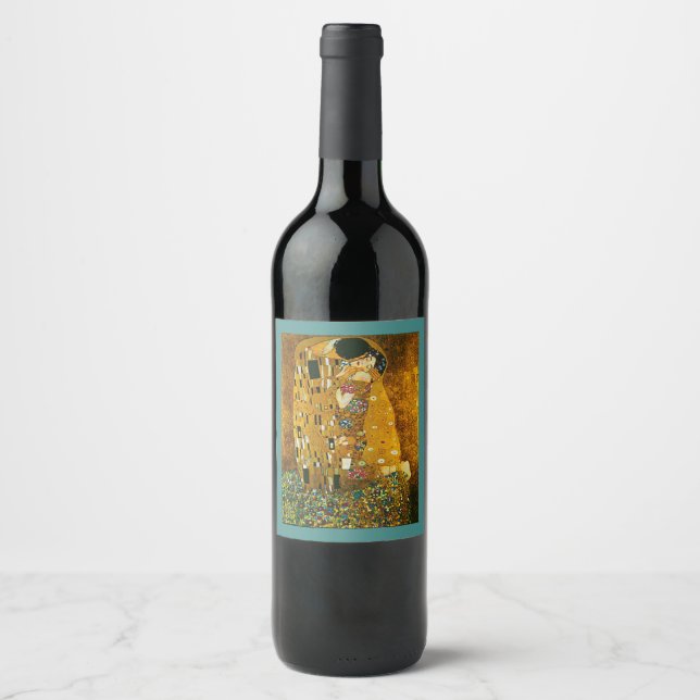 Rótulo De Garrafa De Cerveja Belas Artes, Gustav Klimt, O Beijo (Frente)