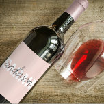 Rótulo De Garrafa De Cerveja Beleza Rosa Moderna Pastel Personalizada Seu Nome<br><div class="desc">Beleza Rosa Moderna Pastel Personalizada Seu Nome</div>