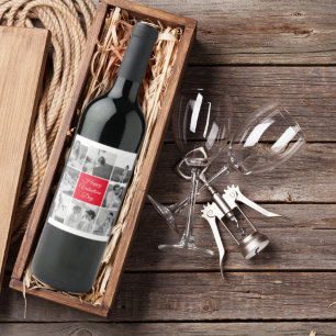 Rótulo De Garrafa De Cerveja Belo Casal Collage Foto e Feliz Dia dos Namorados