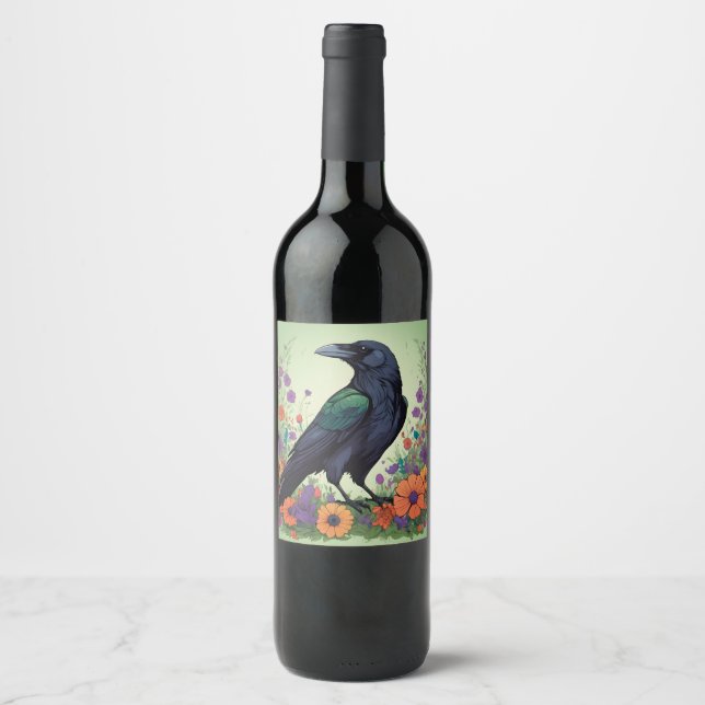 Rótulo De Garrafa De Cerveja Belo Corvo Preto (Frente)