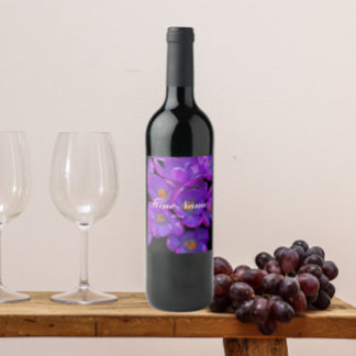 Rótulo De Garrafa De Cerveja Belo Primavera Puro Crocus Floral