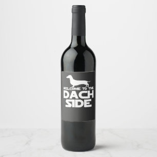 Rótulo De Garrafa De Cerveja Bem-Vindo Ao Lado Do Dachshund