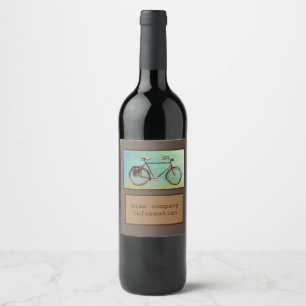 Rótulo De Garrafa De Cerveja Bicicleta Mensageira