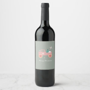 Rótulo De Garrafa De Cerveja Biscoitos de Natal Groovy de Caminhão Antigo
