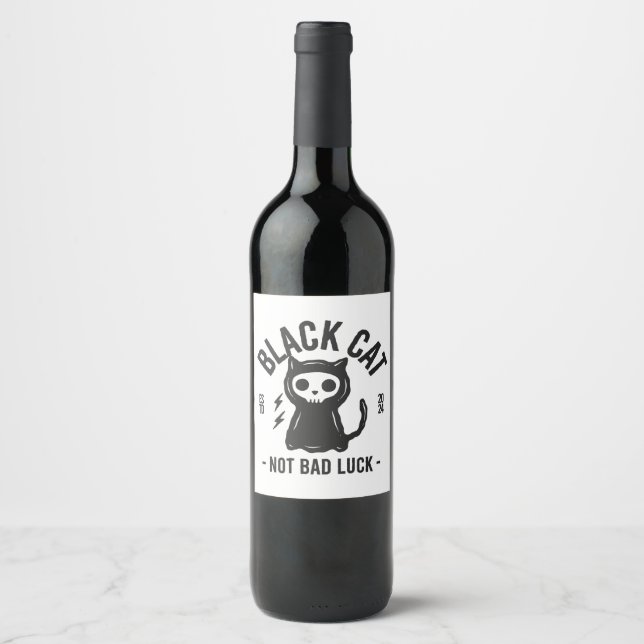 Rótulo De Garrafa De Cerveja Black cat (Frente)
