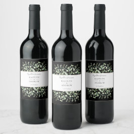 Rótulo De Garrafa De Cerveja Black Eucalyptus Juntos Para Sempre Noivado