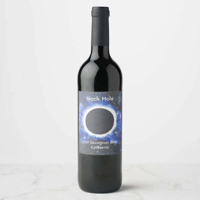 Rótulo De Garrafa De Cerveja Black Hole Sauvignon Blanc (Frente)