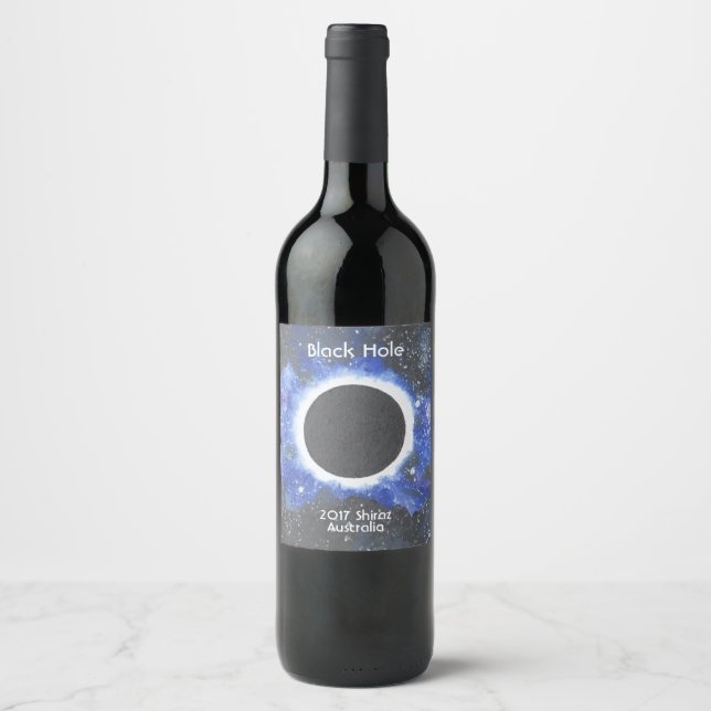 Rótulo De Garrafa De Cerveja Black Hole Shiraz (Frente)