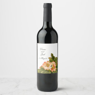 Rótulo De Garrafa De Cerveja Blossom de Maçã Cores de Água Casamento