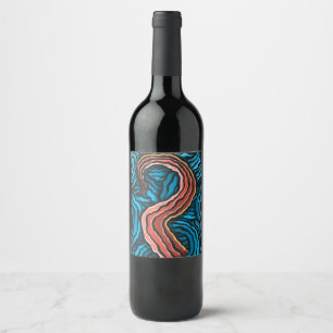 Rótulo De Garrafa De Cerveja Blue Tentacle
