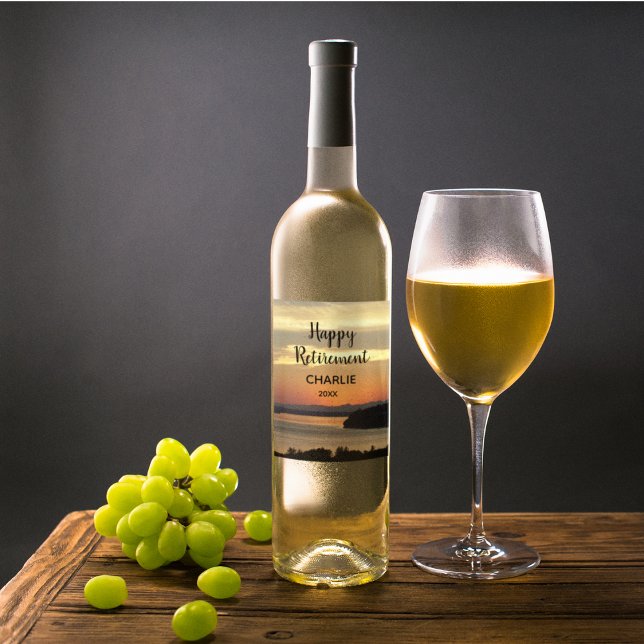 Rótulo De Garrafa De Cerveja Boa Reforma Laranja Sunset com Nome (In Situ Glass of Wine)