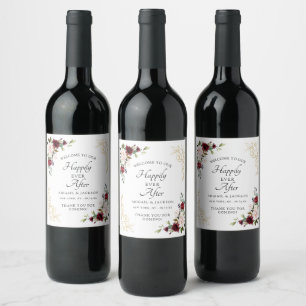 Rótulo De Garrafa De Cerveja Boa vinda da recepção de casamento a feliz sempr