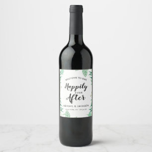 Rótulo De Garrafa De Cerveja Boa vinda da recepção de casamento a feliz sempr